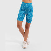 Nothing But Net Biker Short in Aqua - Sporty Pro